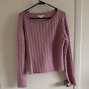 Pink Cable Knit Sweater